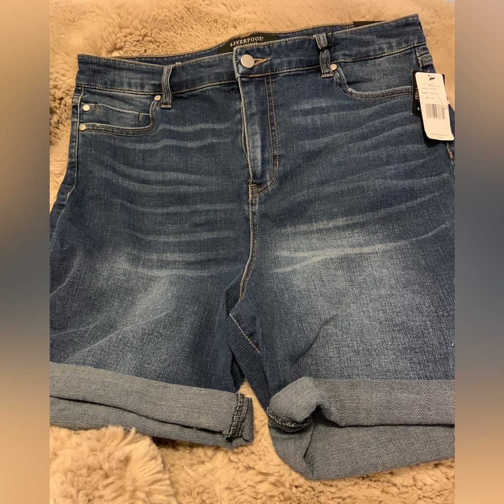 Liverpool denim shorts — NWT